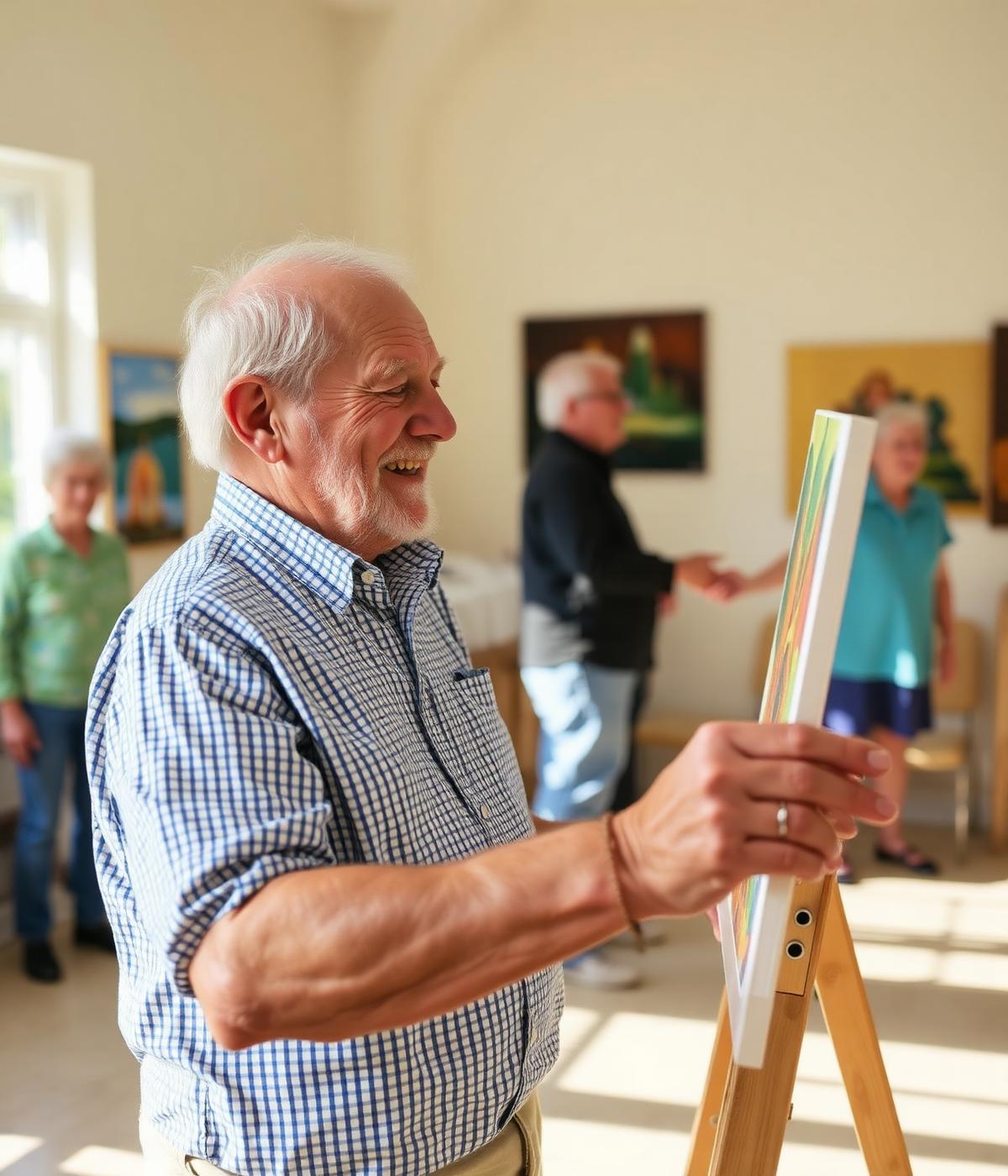 At 84, Harold picked up a paintbrush for the first time.